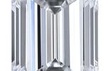 (GIA) 0.48ct høykvalitets smaragdslipt naturlig diamant. D/VVS1.